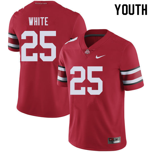 Youth #25 Brendon White Ohio State Buckeyes College Football Jerseys Sale-Red